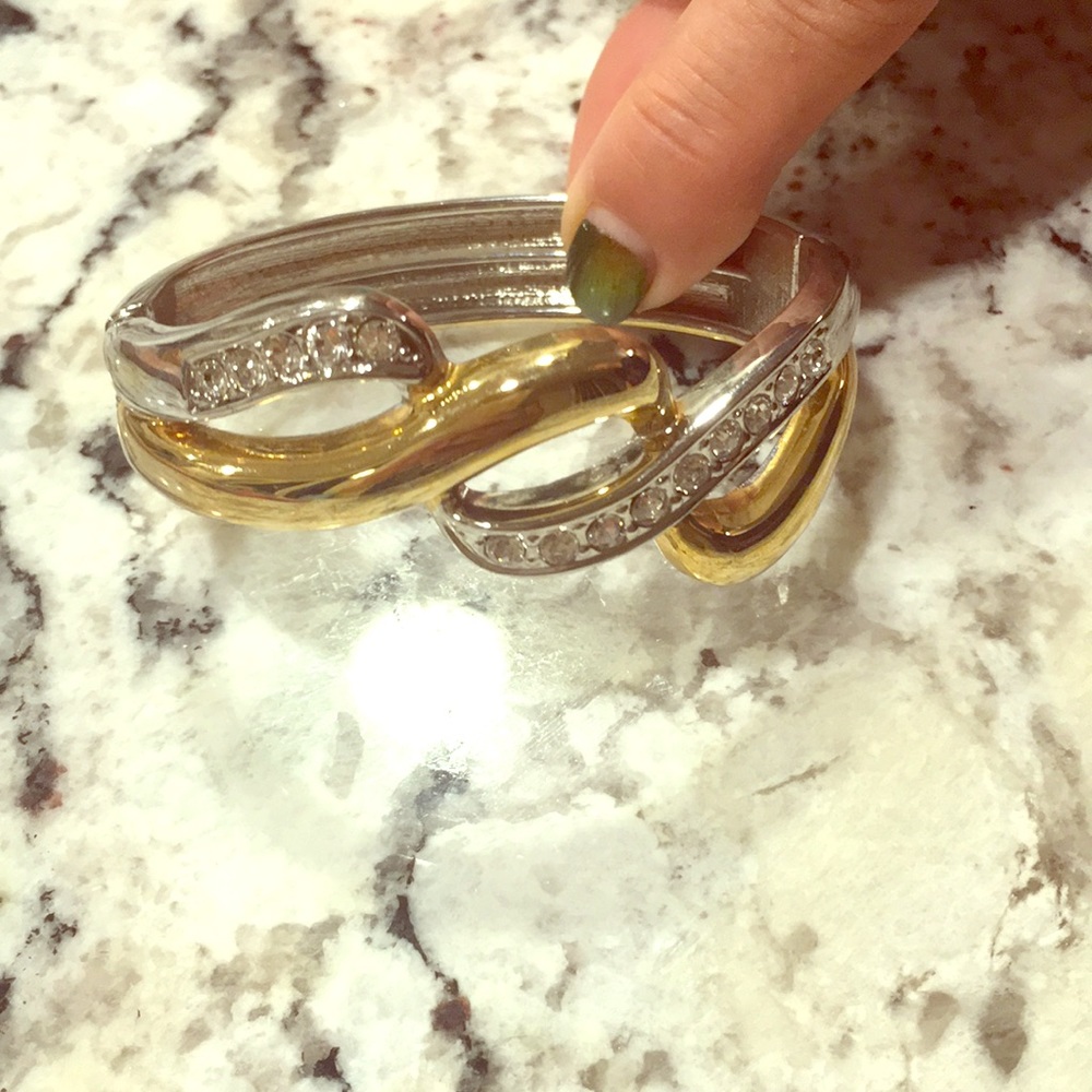 Silver and gold bracelet